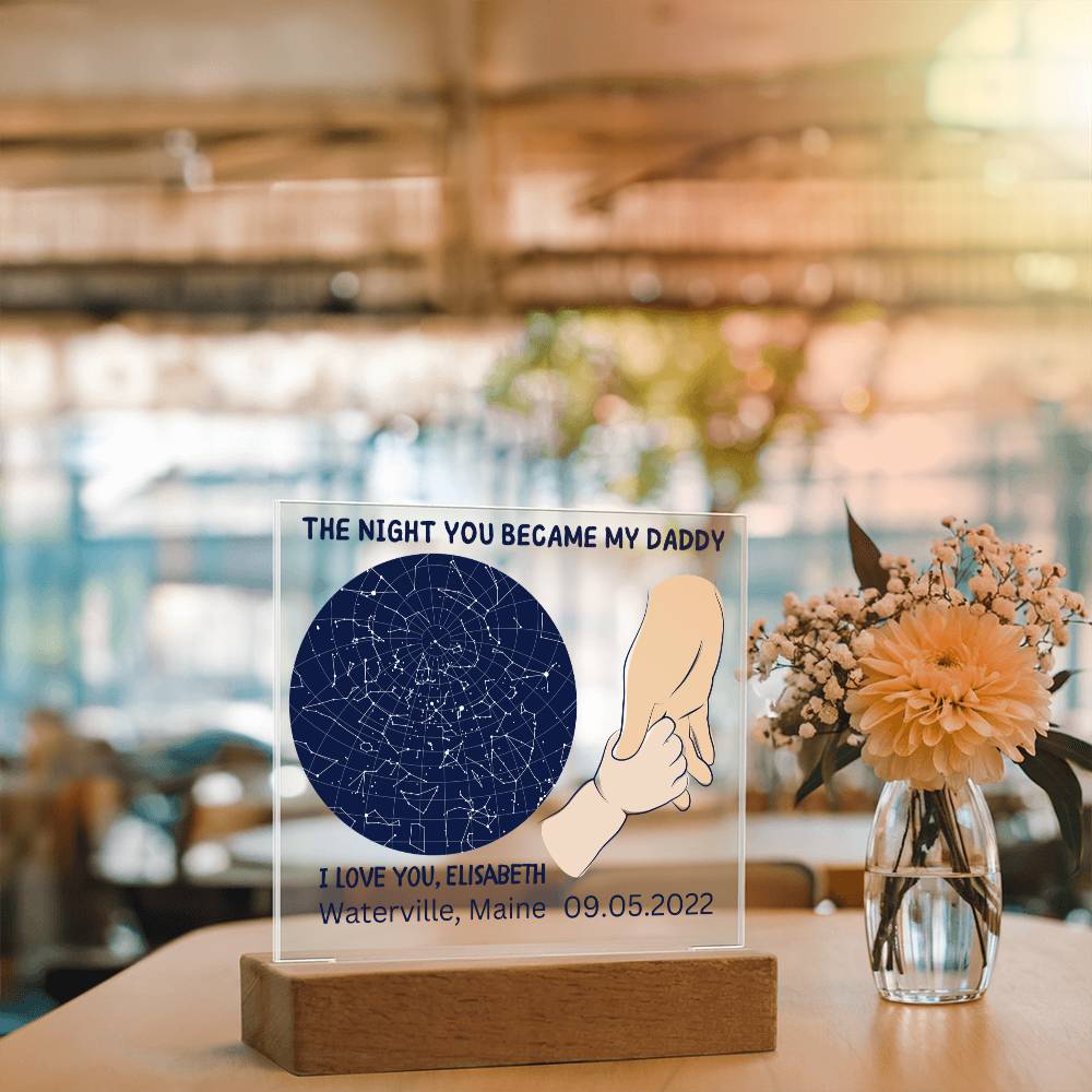 Celestial Night Sky Acrylic Plaque Waterville Maine - Acrylic Square Plaque