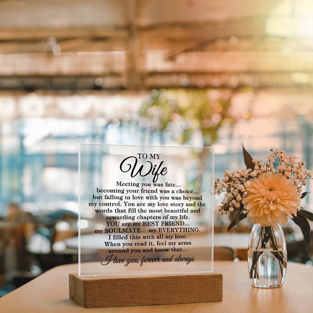 To My Wife - You Are My Best Friend - Acrylic Square Plaque