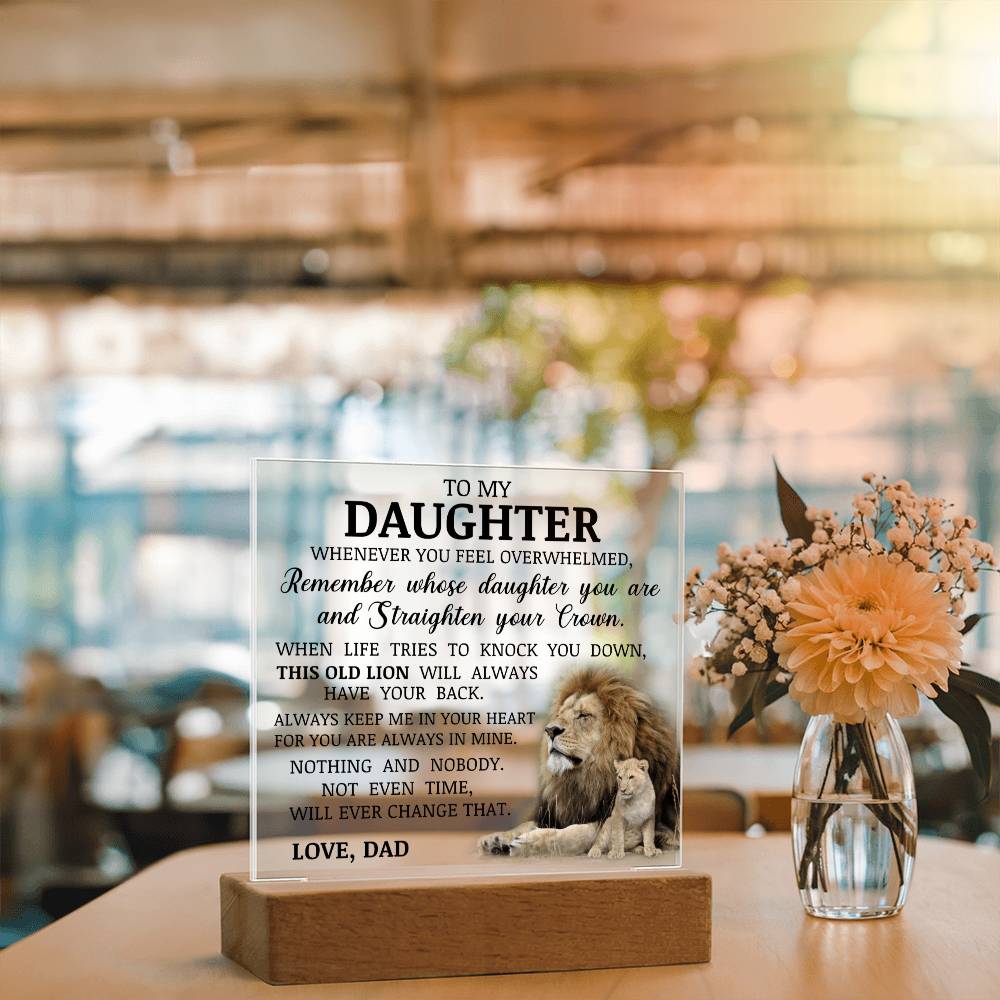 To My Daughter - Keep Me In Your Heart - Acrylic Square Plaque