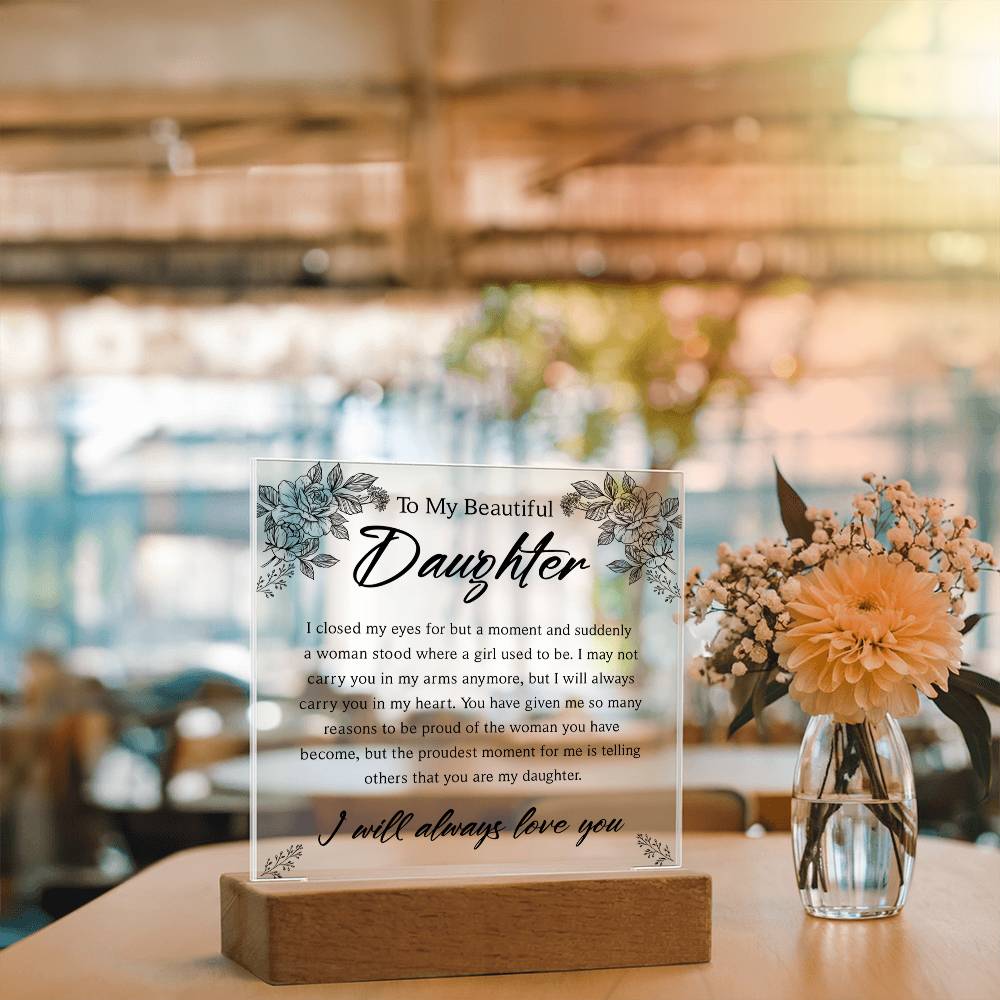 Daughter First - Acrylic Square Plaque