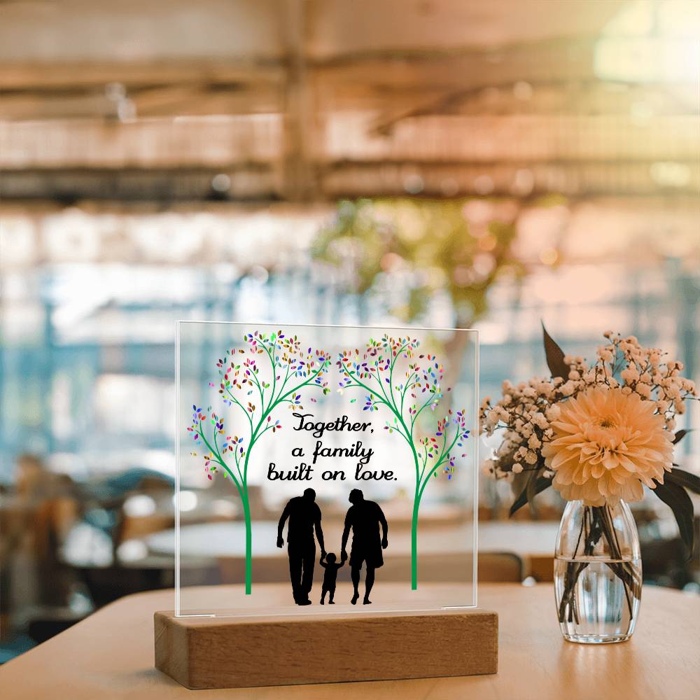 Pride Month Gift - A Family Built On Love - Acrylic Square Plaque