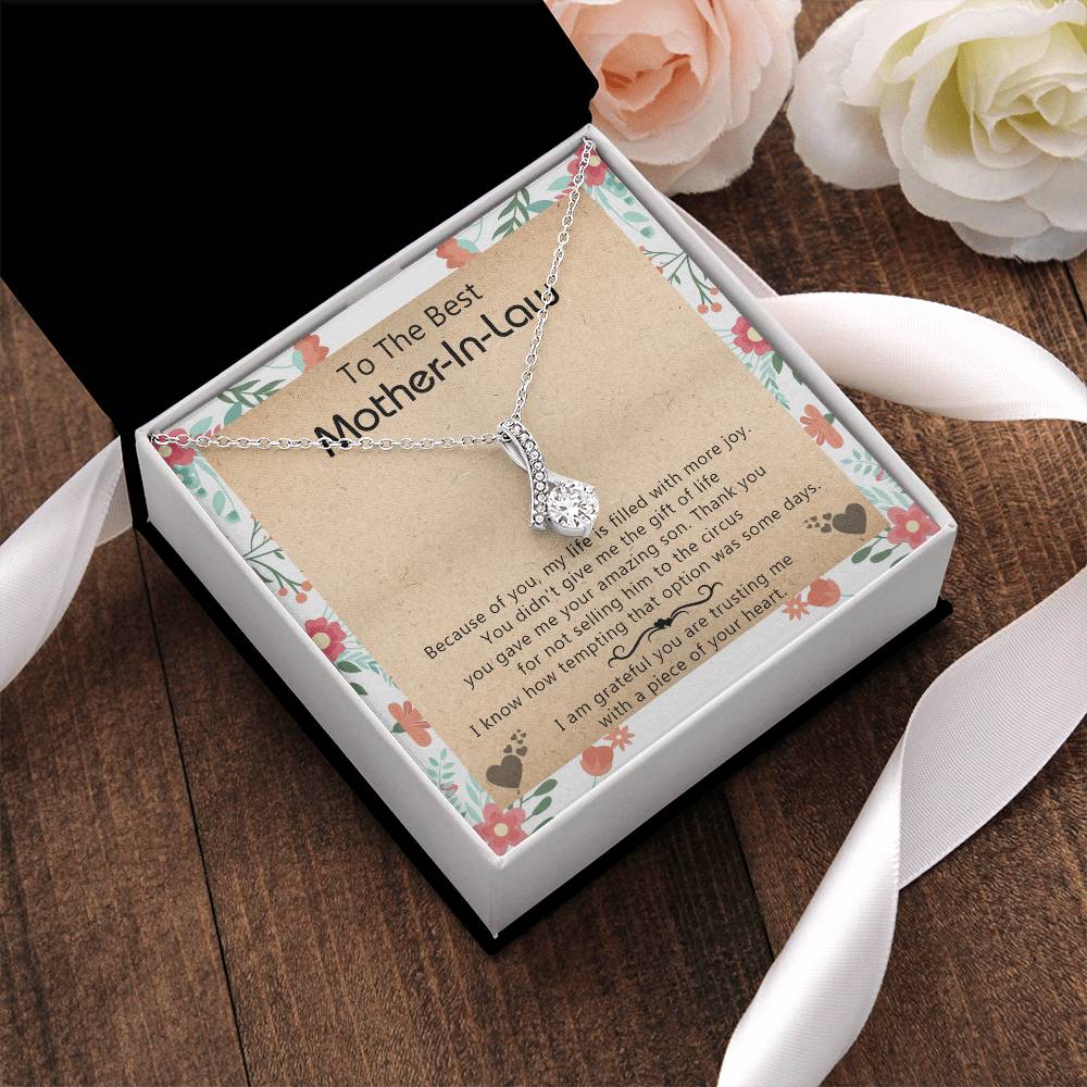 Gift For Mother-In-Law - My Life Is Filled With More Joy New - Alluring Alluring Beauty Necklace