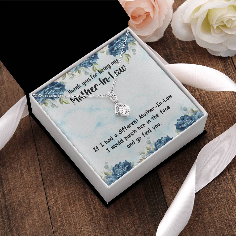 Thank You For Being My Mother-In-Law - Ribbon Necklace Alluring Beauty Necklace