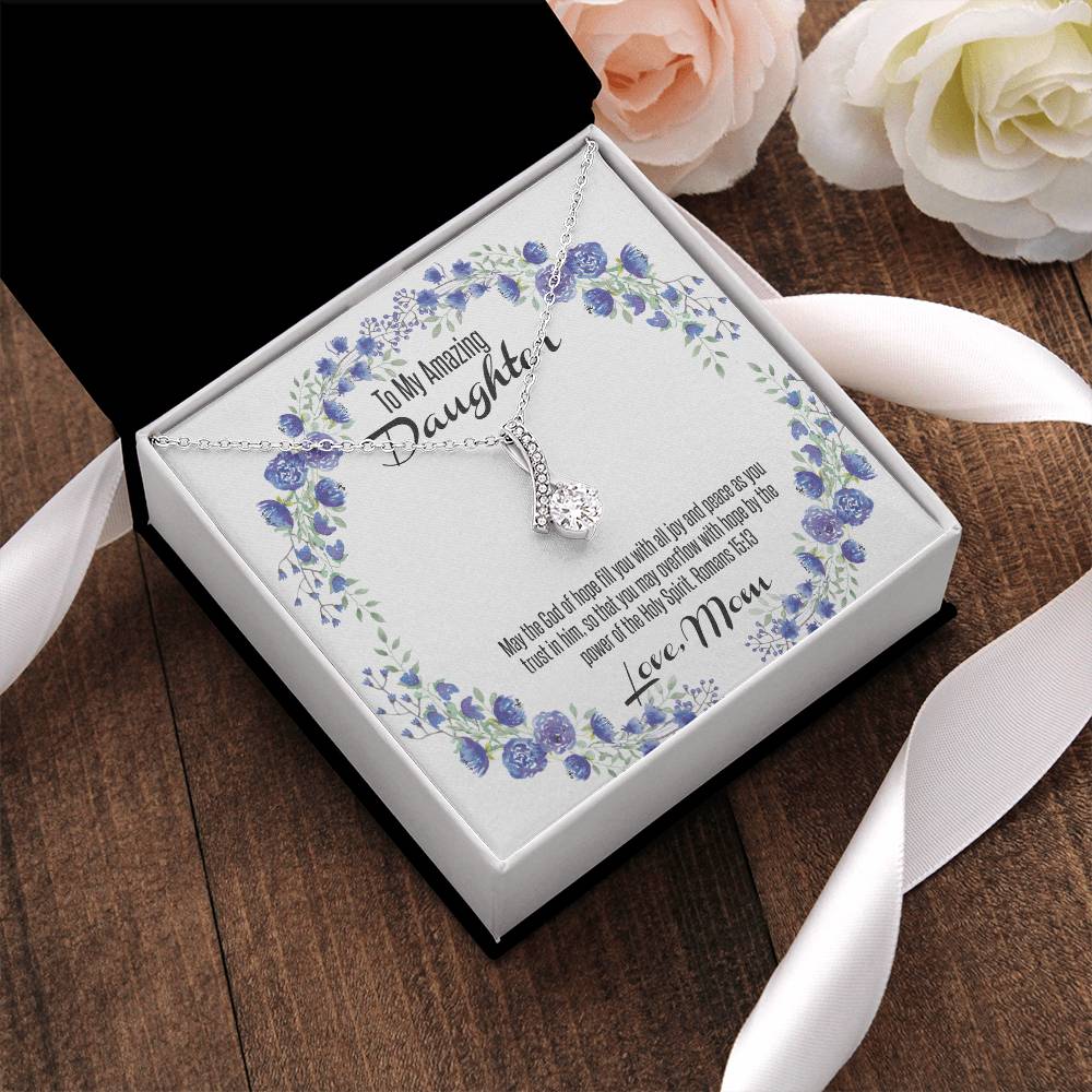 Romans 15 Christian Gift For Daughter From Mom Alluring Beauty Necklace