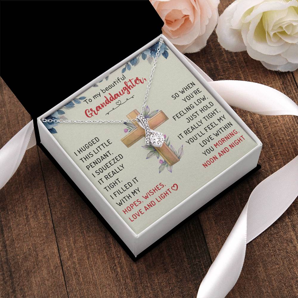 To My Beautiful Granddaughter Alluring Beauty Necklace
