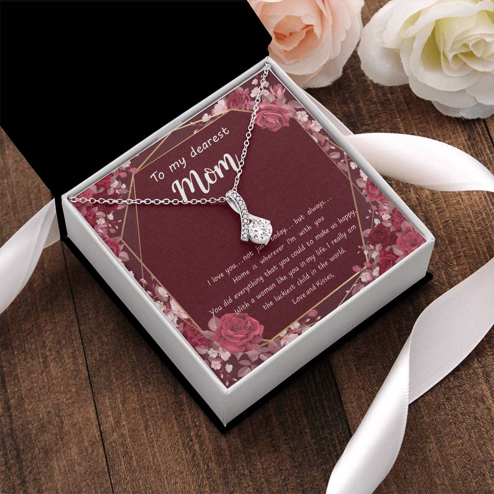 Alluring Beauty Necklace - To My Dearest Mom Happy Mother's Day Gifts Alluring Beauty Necklace