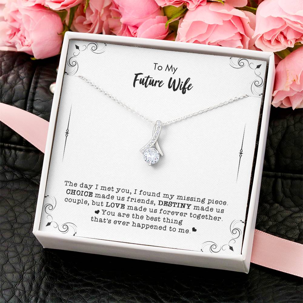 Choice Made Us Friends Destiny Made Us Couple But Love Made Us Forever Together - Ribbon Necklace Alluring Beauty Necklace