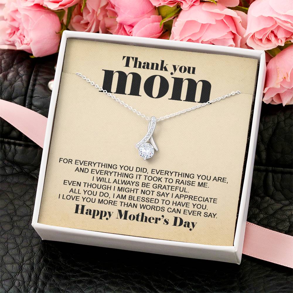 Thank You Mom - Happy Mother's Day Necklace 1  Alluring Beauty Necklace