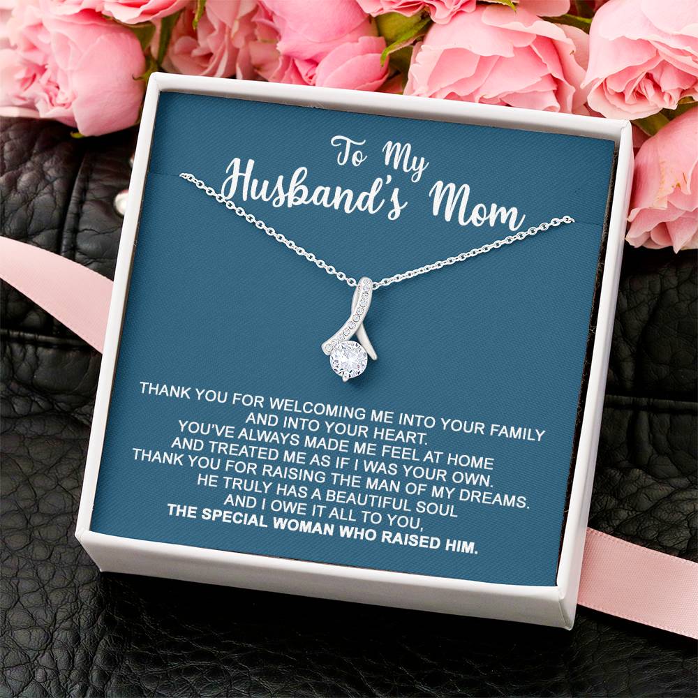 To My Husband's Mom - I Owe It All To You - Necklace Alluring Beauty Necklace