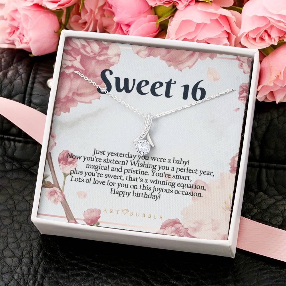 Sweet 16 Gift 16Th Birthday Gift Girl Necklace Sweet 16 Necklace Gift For 16 Year Old Girl - 16Th Birthday Gift For Her 16Th Birthday Alluring Beauty Necklace