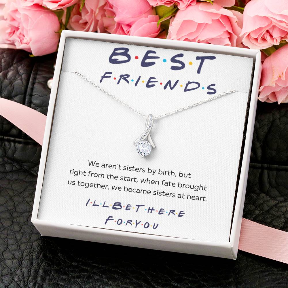 Best Friends I'll Be There For You Petit Ribbon Necklace Alluring Beauty Necklace