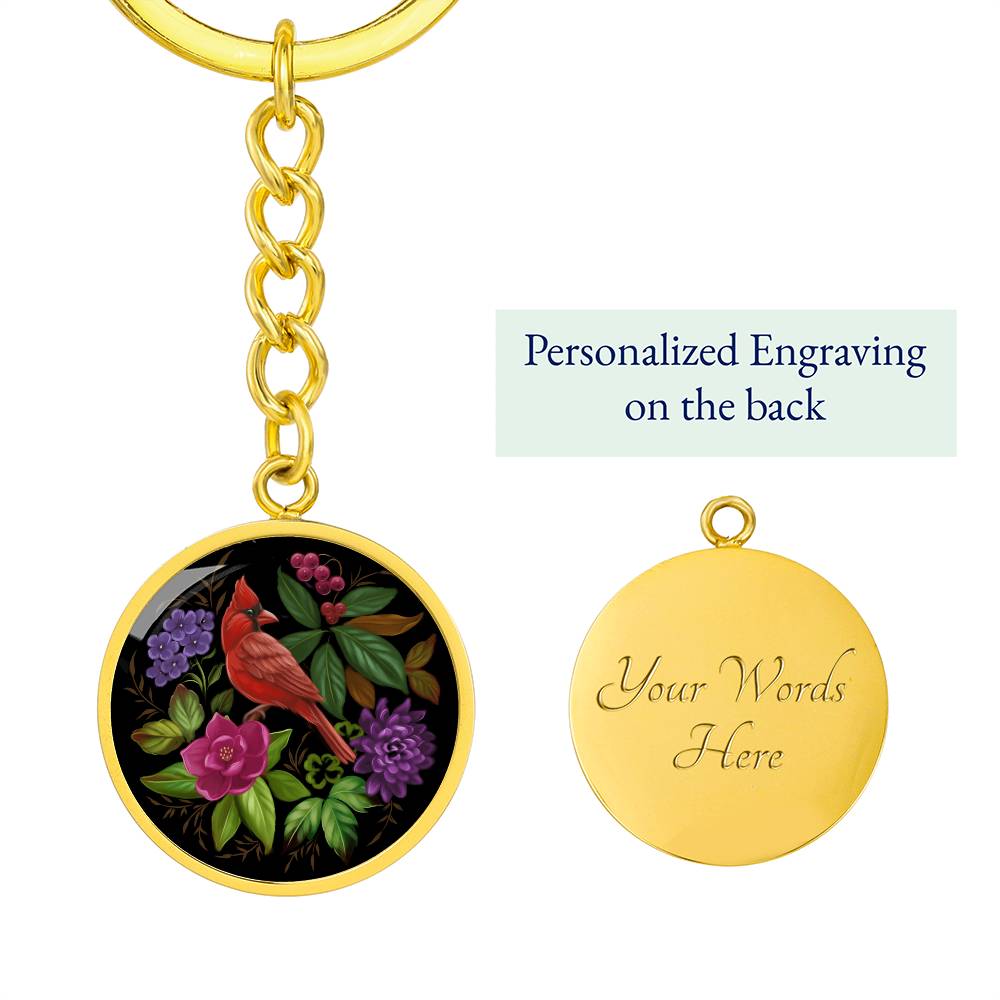 Cardinal Bird Keychain