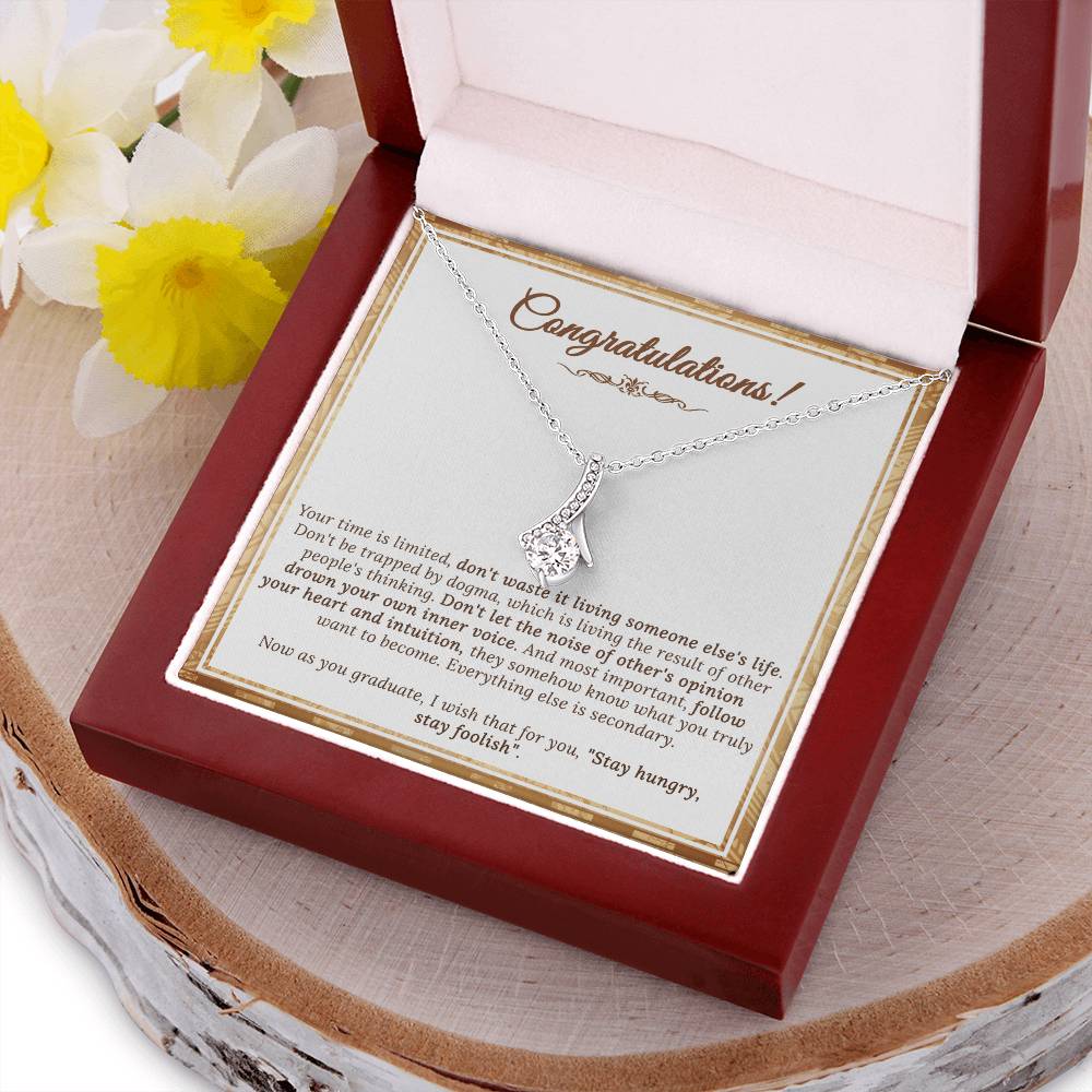Steve Jobs Quote - Graduation Necklace Alluring Beauty Necklace