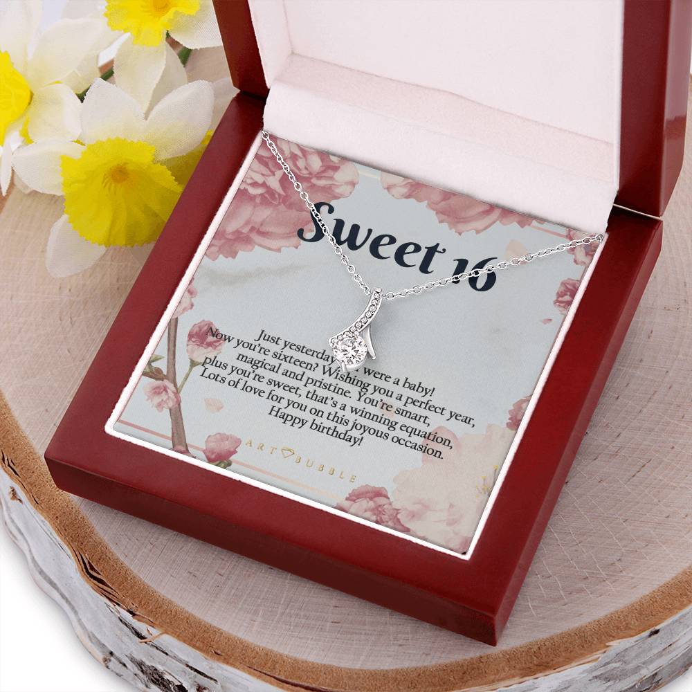 Sweet 16 Gift 16Th Birthday Gift Girl Necklace Sweet 16 Necklace Gift For 16 Year Old Girl - 16Th Birthday Gift For Her 16Th Birthday Alluring Beauty Necklace