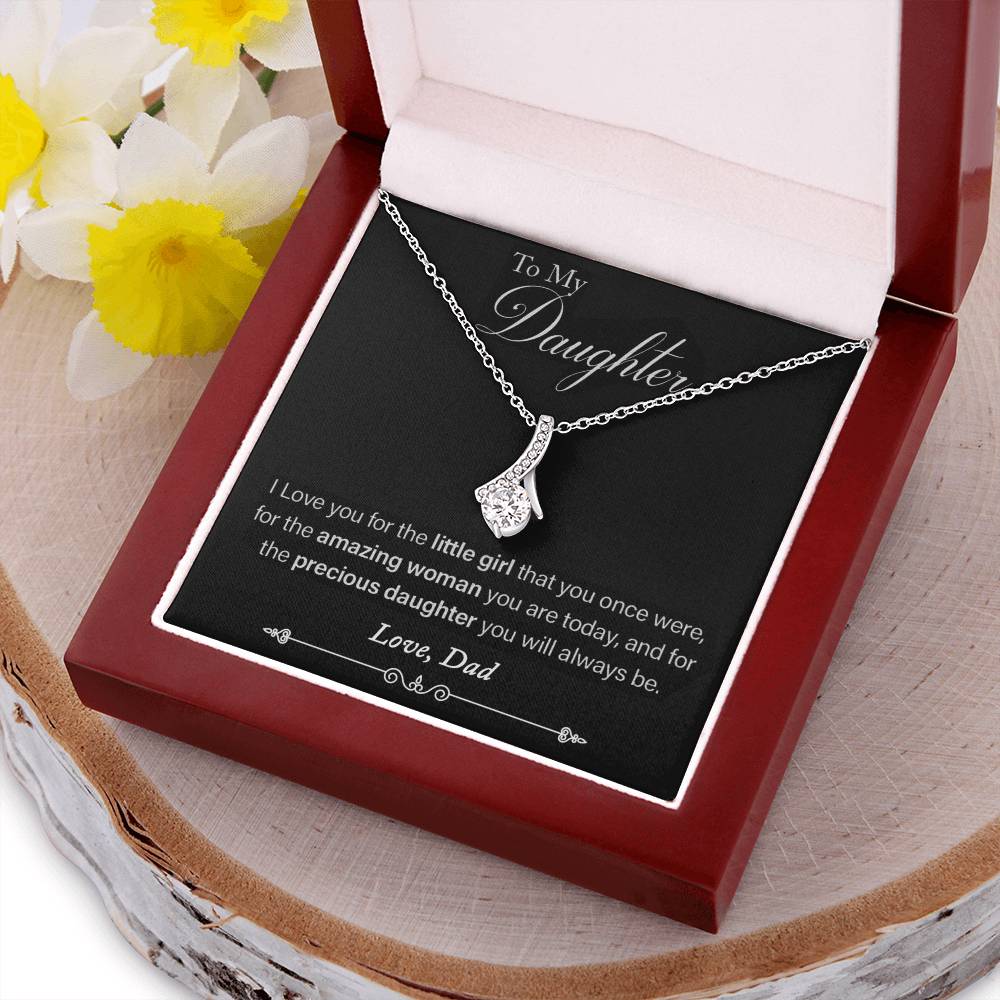 To My Daughter - Love Dad Alluring Beauty Necklace