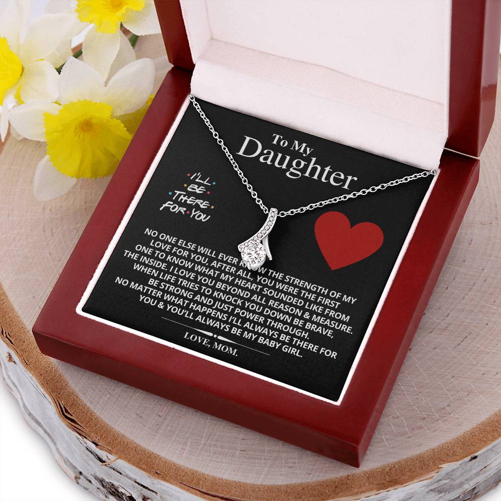 To My Daughter - From Mom Daughter Gift From Mom Anniversary Lovingly Mom Birthday Grown Up Daughter Daughter Birthday Gift From Mom Christmas Gift Alluring Beauty Necklace