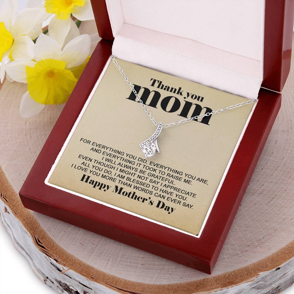 Thank You Mom - Happy Mother's Day Necklace 1  Alluring Beauty Necklace