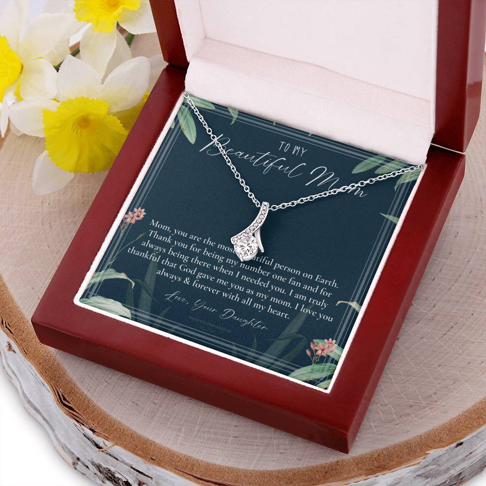 To My Beautiful Mom Necklace To Mom Gift Mom Gift Mom Necklace Jewelry From Daughter Gift Mom Birthday Christmas Mothers Day 1 Alluring Beauty Necklace