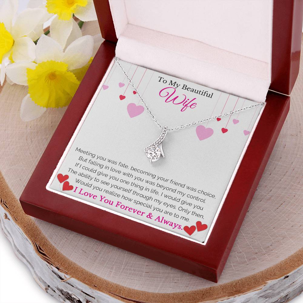 To My Beautiful Wife Alluring Beauty Necklace(1)