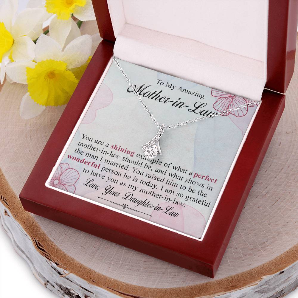 To My Amazing Mother-In-Law Alluring Beauty Necklace