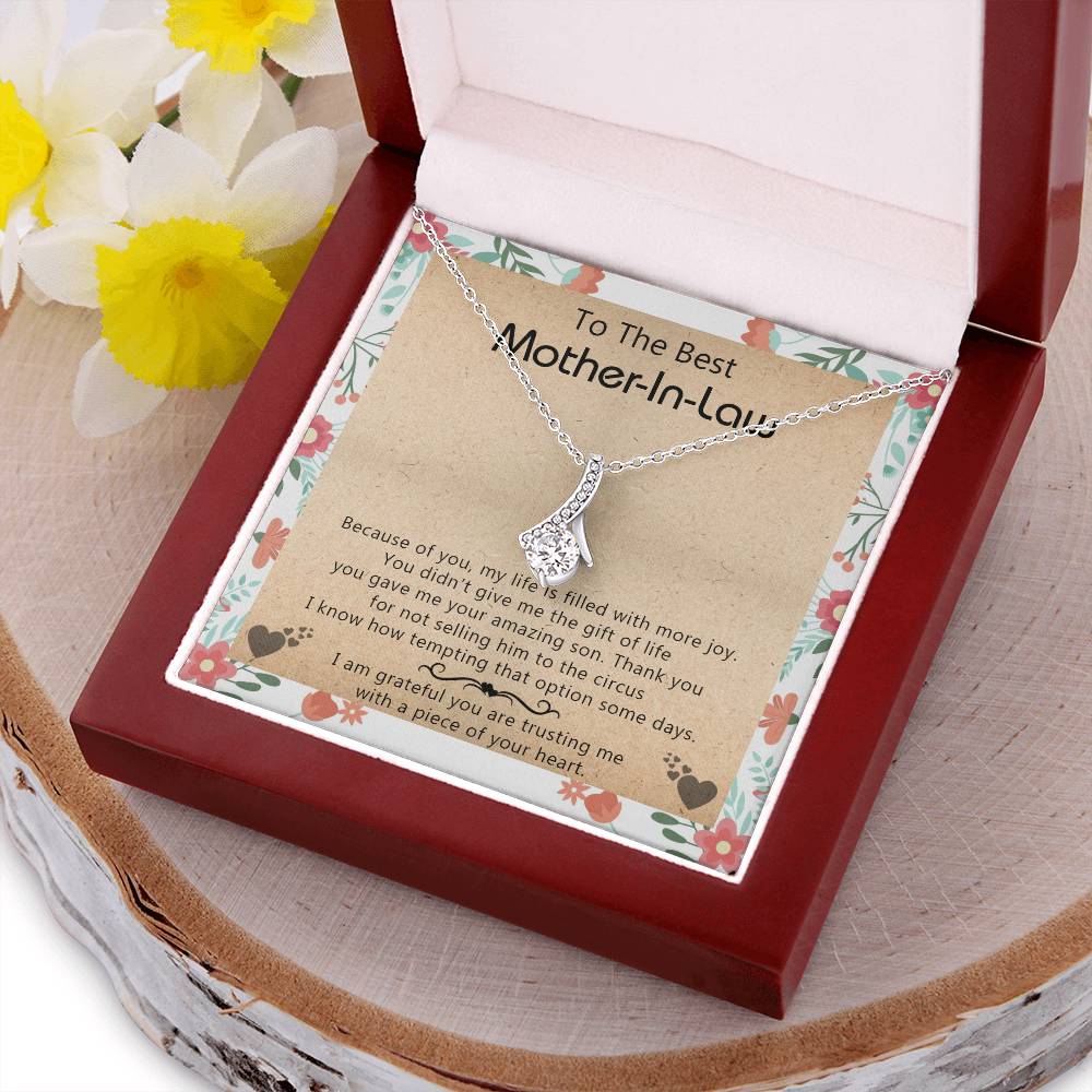 Gift For Mother-In-Law - My Life Is Filled With More Joy - Alluring Alluring Beauty Necklace