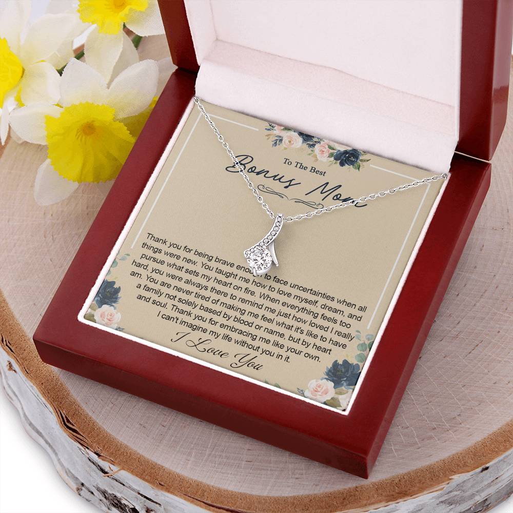 Bonus Mom Necklace Gift For Mom From Daughter Or Son Mother's Day Gift Birthday Anniversary Gift Alluring Beauty Necklace