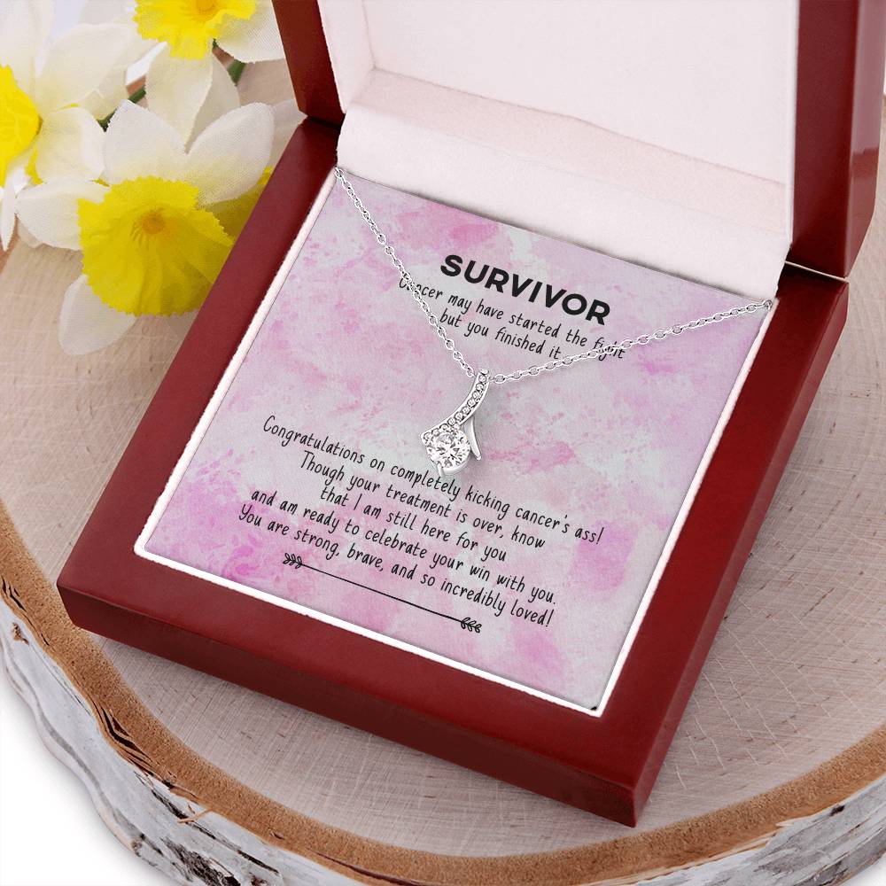 Cancer Survivor Ribbon Necklace 2  Alluring Beauty Necklace