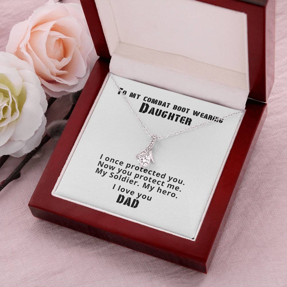 Boot Wearing Daughter Alluring Beauty Necklace