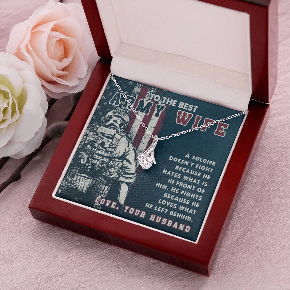 Beautiful Sparkly Pendant Army Wife Alluring Beauty Necklace
