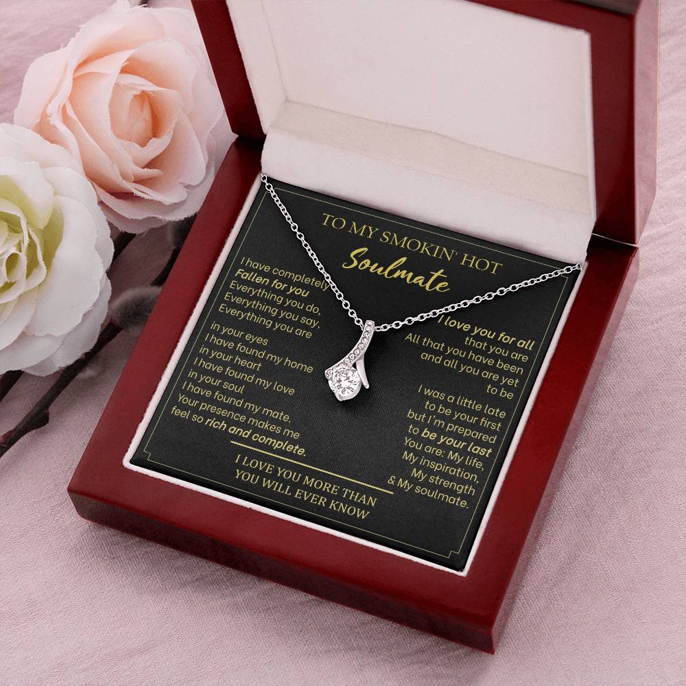 Gift For Your Soulmate - Your Presence Makes Me Complete - Love Knot Wife Necklace From Husband Anniversary Necklace For Wife Alluring Beauty Necklace