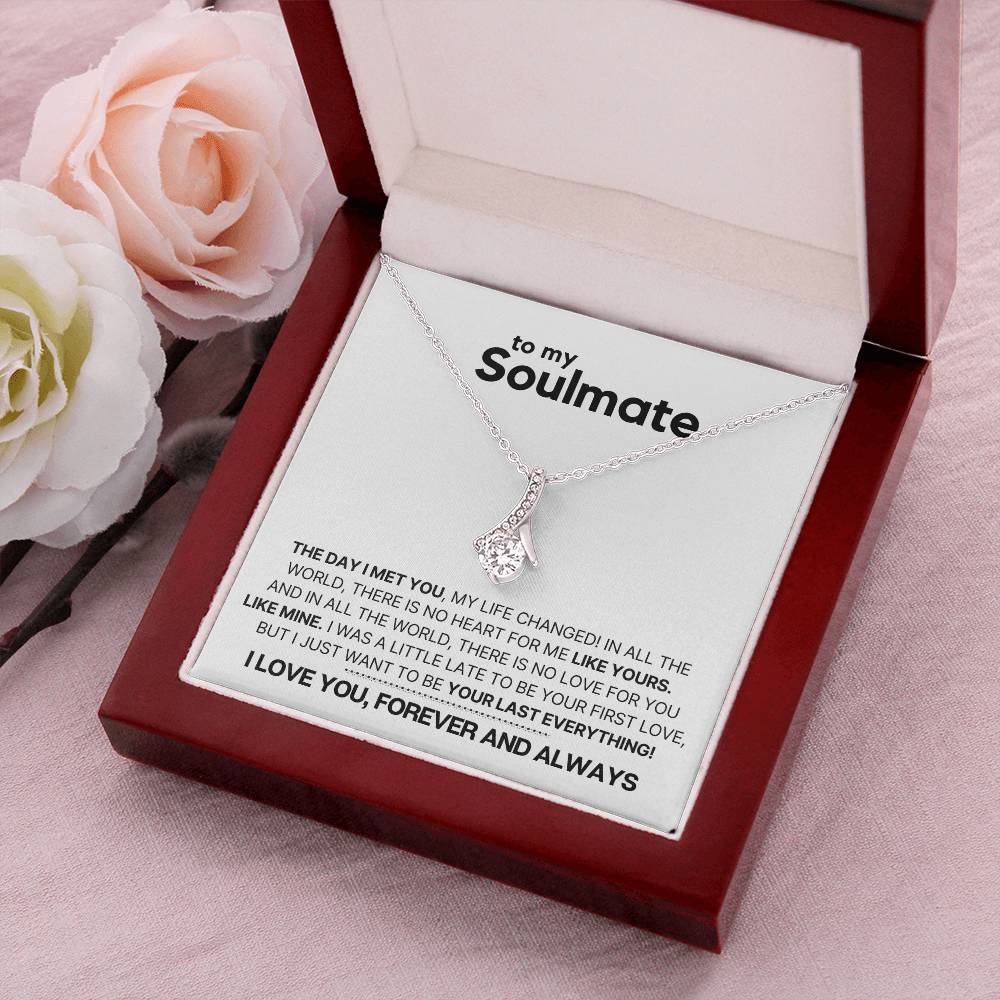 To My Soulmate My Heart Is Yours - Gift Necklace Alluring Beauty Necklace