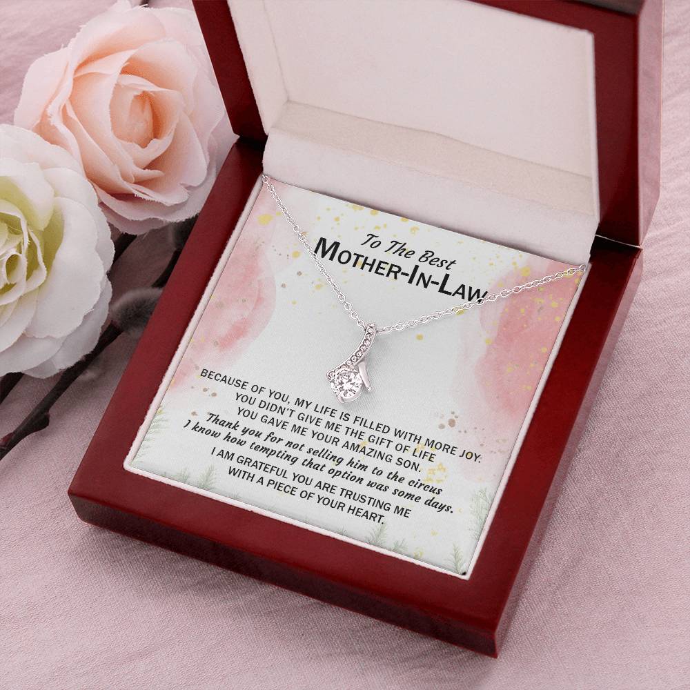 Gift For Mother-In-Law - My Life Is Filled With More Joy 3 - Alluring Alluring Beauty Necklace