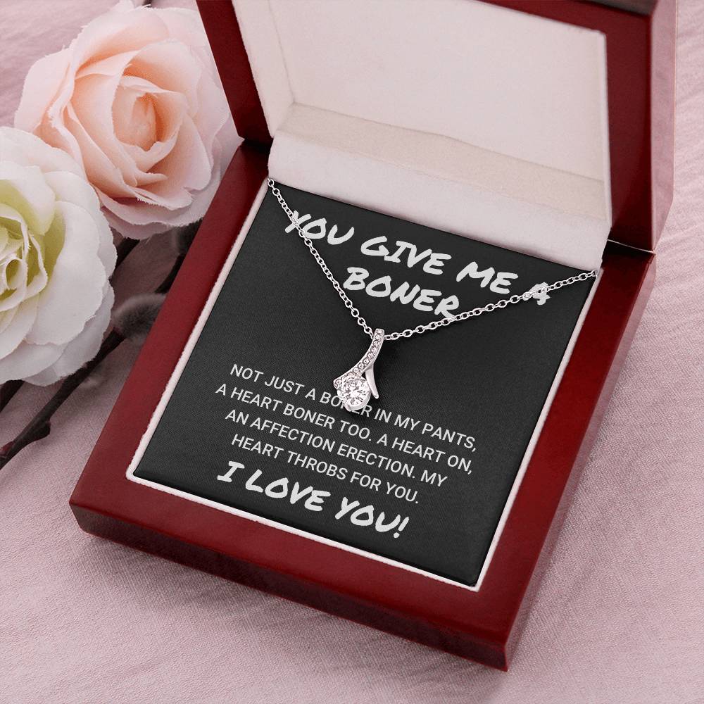 Affection Erection Funny Valentine's Necklace Alluring Beauty Necklace