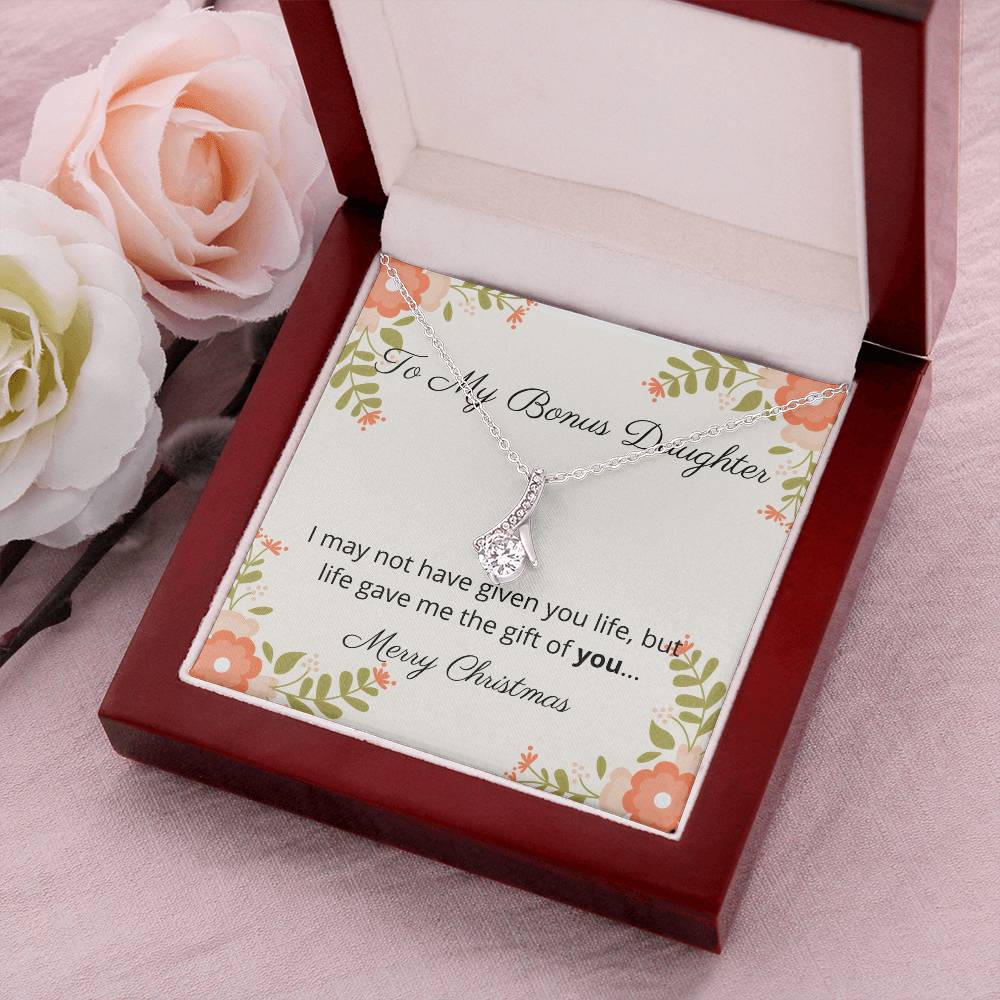 Beautiful Bonus Daughter---Alluring Ribbon Pendant Alluring Beauty Necklace