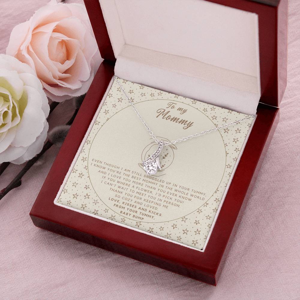 Christmas Gift From Bump Expecting Mom Gift From Tummy Mom To Be Necklace From Baby Bump Customize Gifts For Pregnant Alluring Beauty Necklace