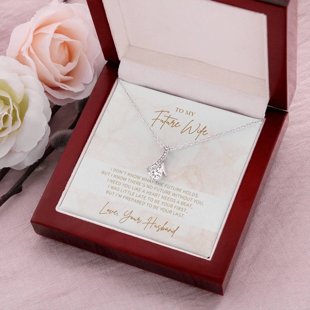 Ribbon Necklace  Gift For Future Wife  Gift For Her Alluring Beauty Necklace