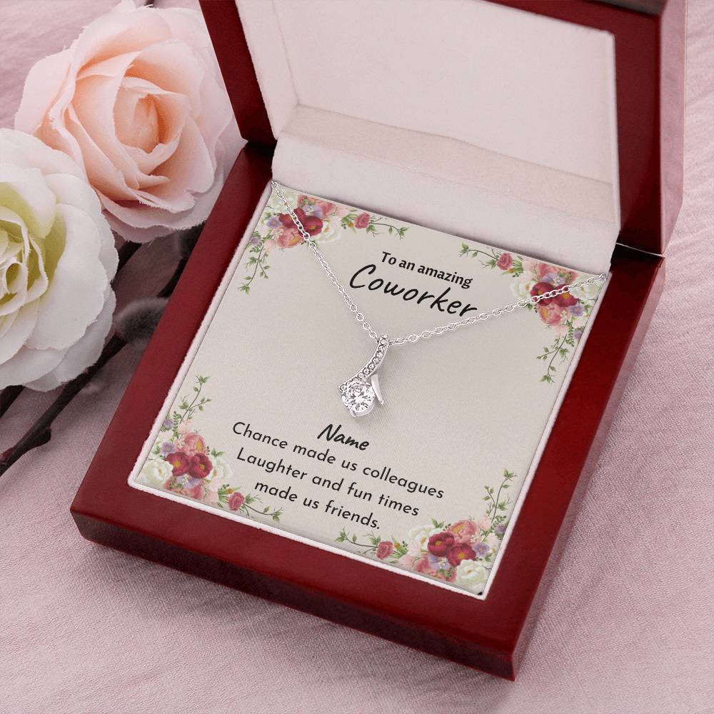 Petit Ribbon - Coworker Leaving - Chance Made Us Colleagues Alluring Beauty Necklace