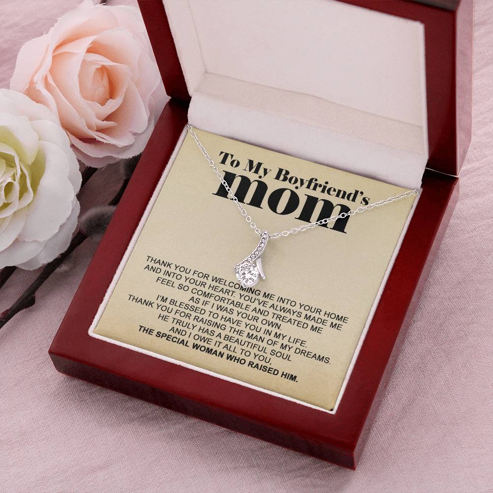 To My Boyfriend's Mom - I Owe It All To You - Necklace Y Alluring Beauty Necklace