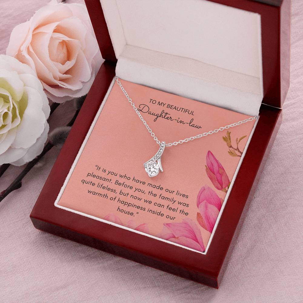 Customize Gift For A Daughter-In-Law  Anniversary Gift For Daughter-In-Law Birthday Gift Idea For Daughter-In-Law Alluring Beauty Necklace