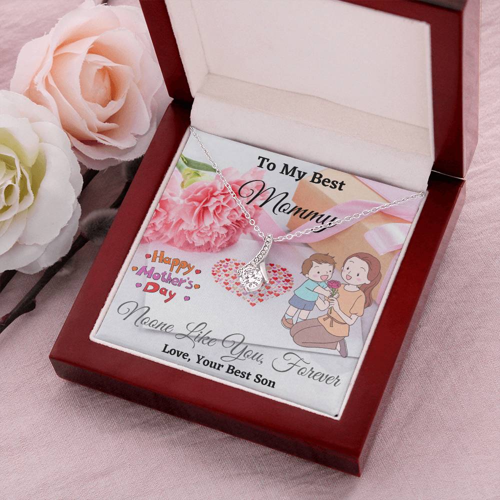 To My Best Mommy From Best Son Alluring Necklace Alluring Beauty Necklace