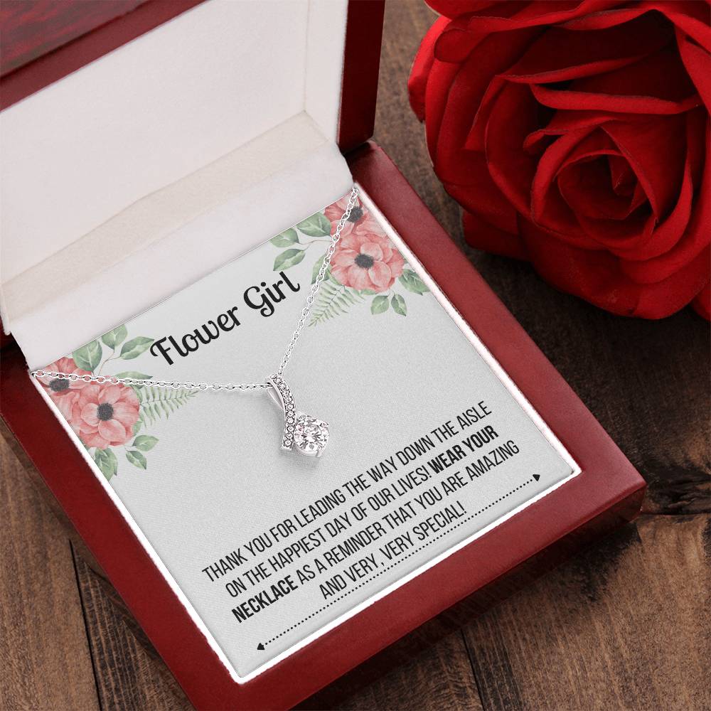 Flower Girl Necklace - Bridesmaid Necklace Alluring Beauty Necklace