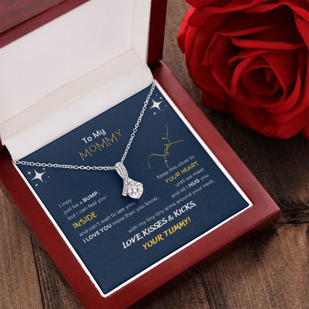 Mommy To Be Sparkly Pendant Alluring Beauty Necklace