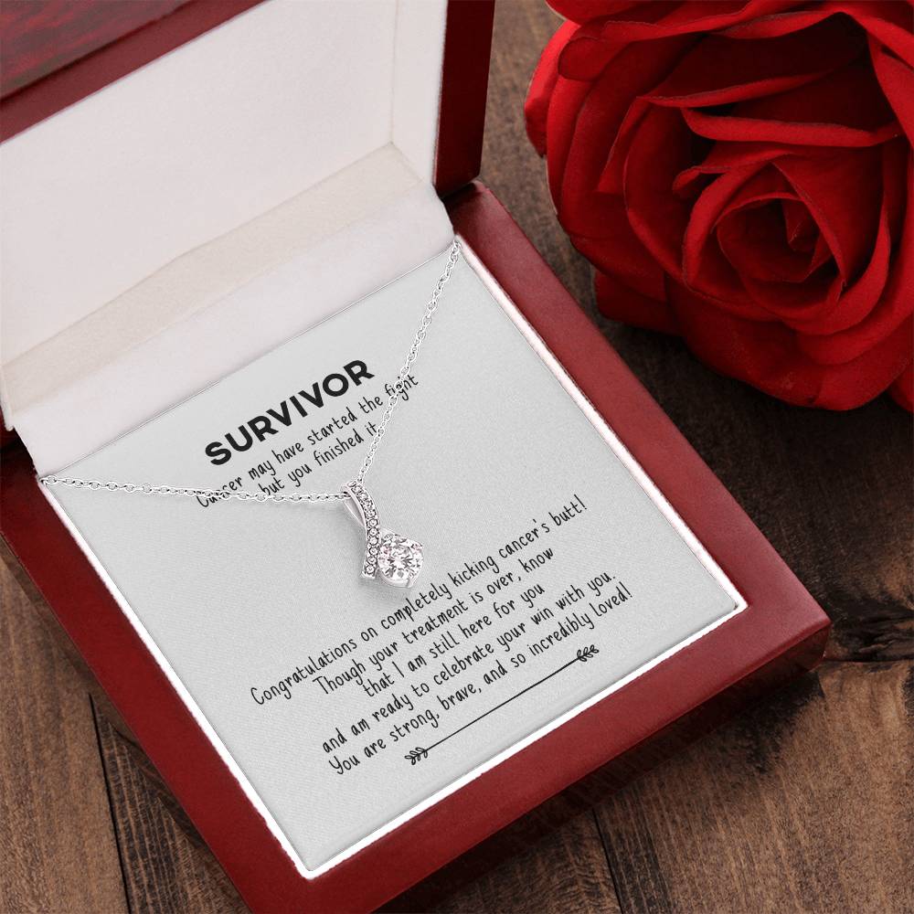 Cancer Survivor Ribbon Necklace 1  Alluring Beauty Necklace