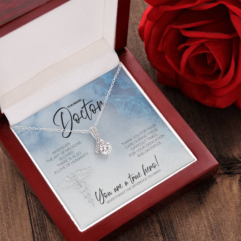 To An Amazing Doctor Sparkly Pendant Gift Alluring Beauty Necklace