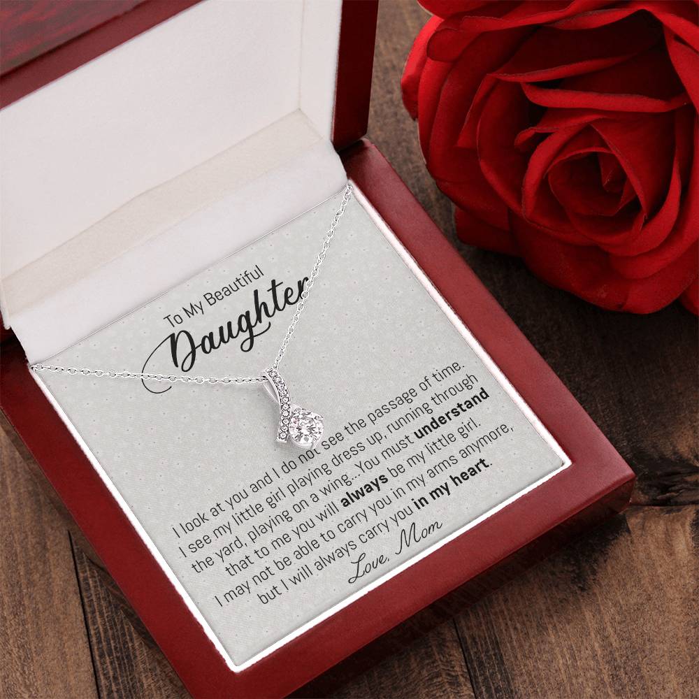 To My Beautiful Daughter 2 Alluring Beauty Necklace