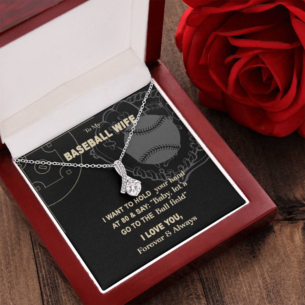 To My Baseball Wife - Baby Let's Go To The Ball Field - Luxury Necklace 2 Alluring Beauty Necklace