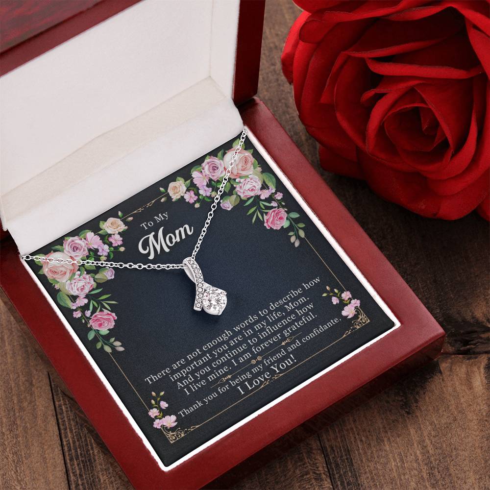 Best Gift For Mom Alluring Beauty Necklace With Pod Message Card 1  Alluring Beauty Necklace