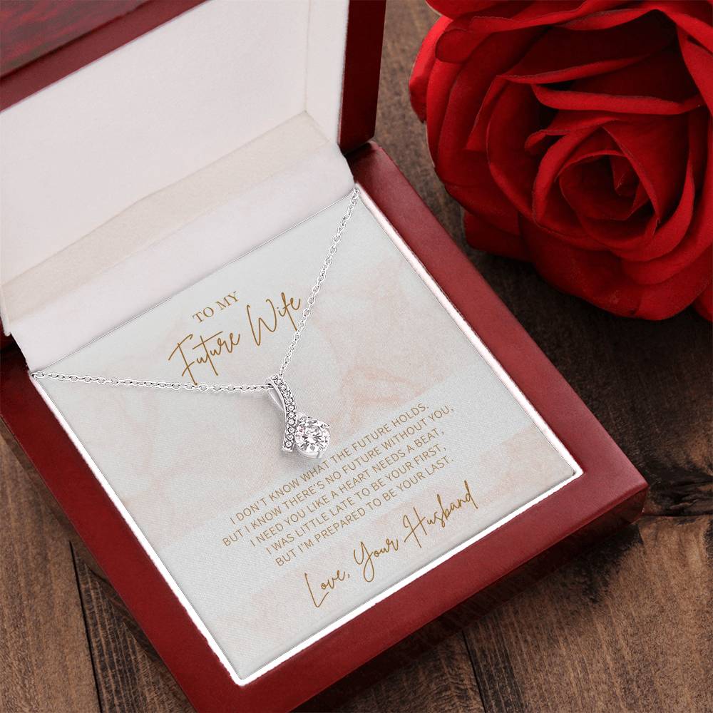 Ribbon Necklace  Gift For Future Wife  Gift For Her Alluring Beauty Necklace