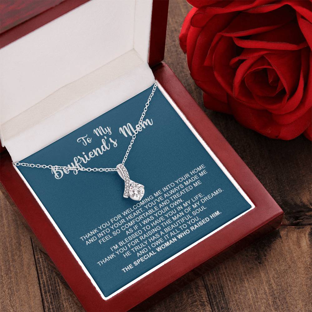 To My Boyfriend's Mom - I Owe It All To You - Necklace Alluring Beauty Necklace