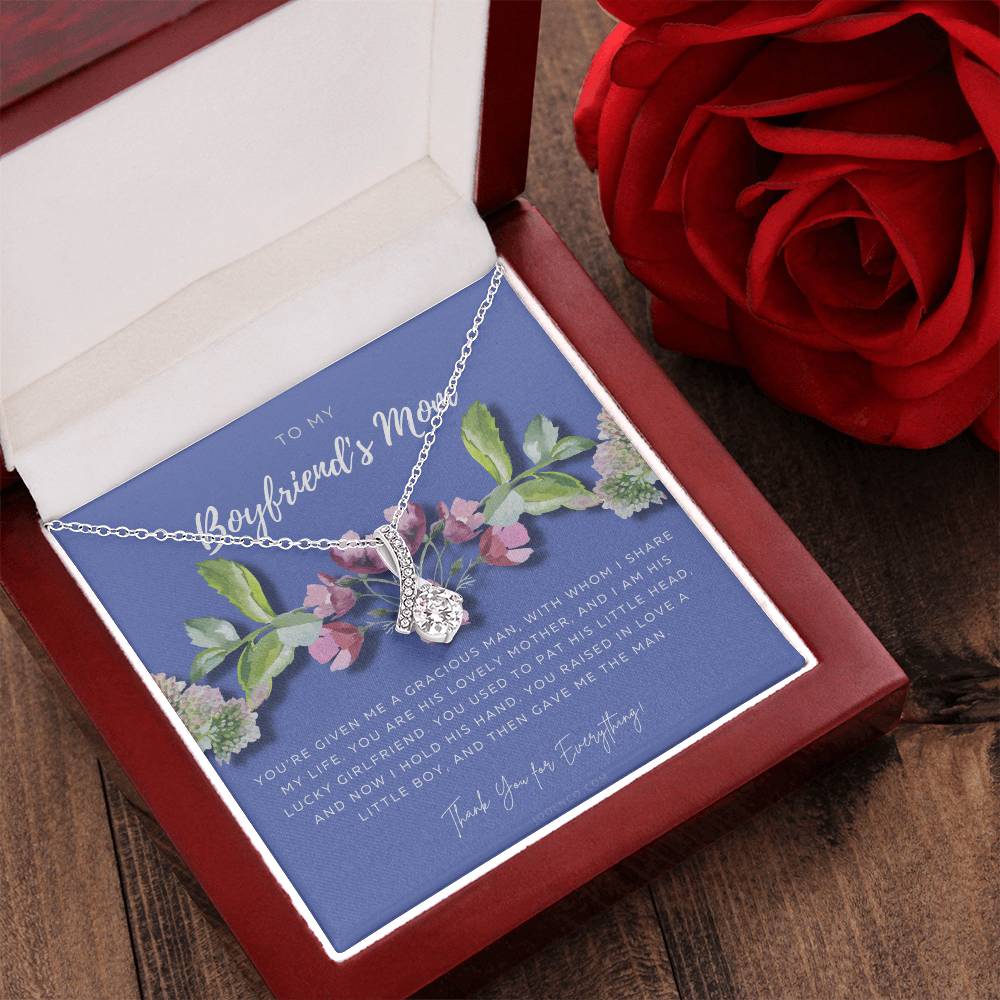 To My Boyfriend’S Mom Necklace  Boyfriend’S Mom Gift  Mother’S Day Gift  Gift From Girlfriend  Mother’S Day Gift  Birthday Gift Alluring Beauty Necklace